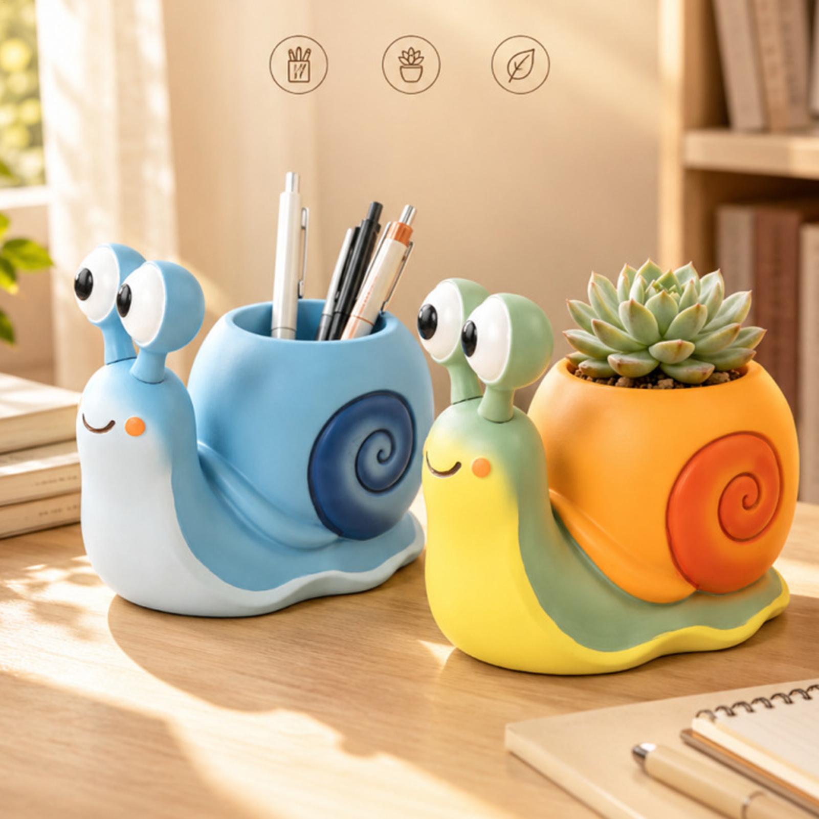 Echeveria Succulent - Maceta con forma de caracol, soporte