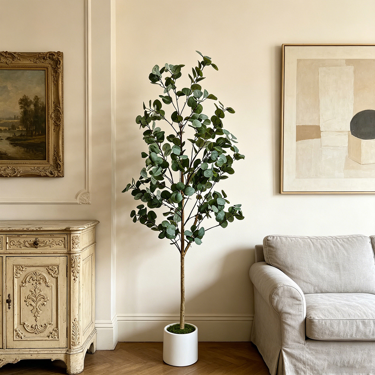 Ficus Lyrata Tree - Árbol de Eucalipto Artificial de 120-155